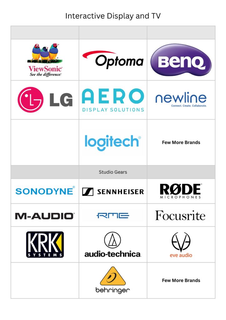 Studio gear brands