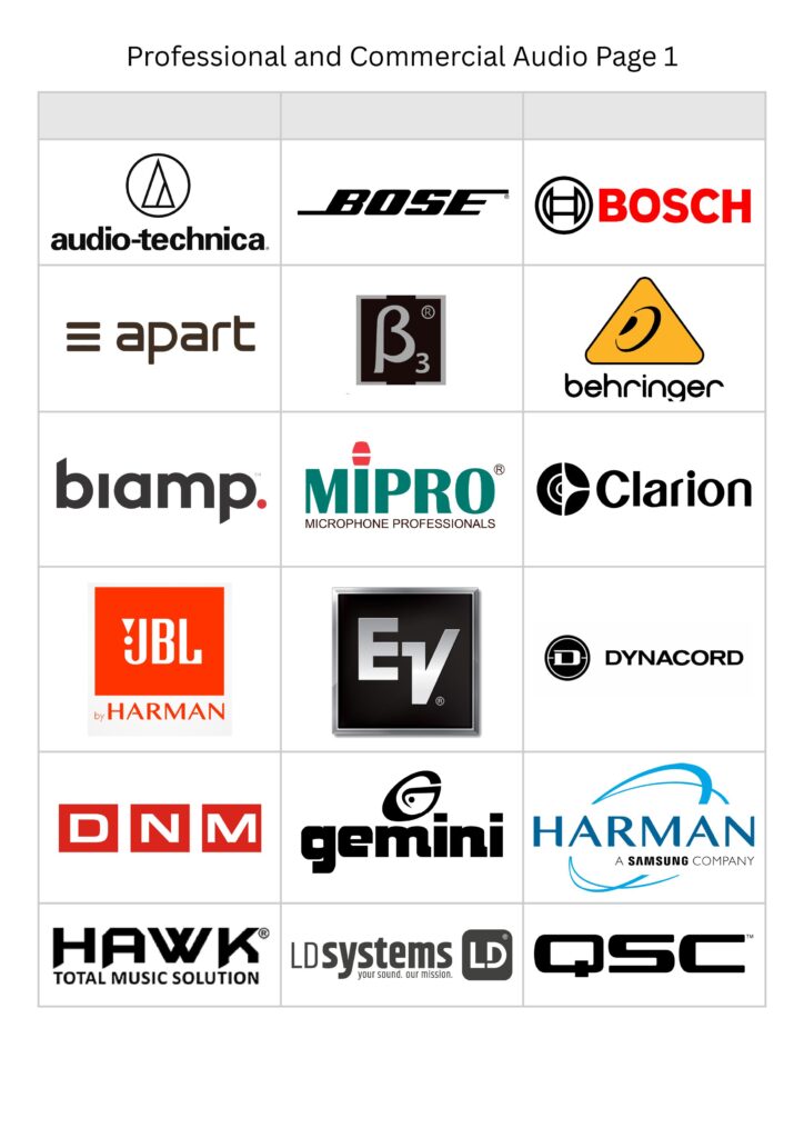 Pro Audio Brands